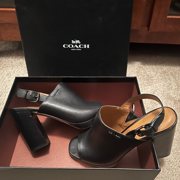 Black Coach Heels - Picture 1 of 2